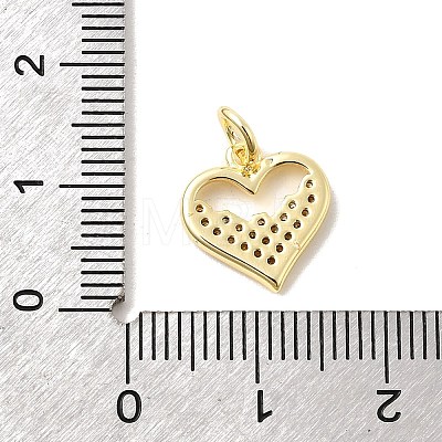 Brass Micro Pave Cubic Zirconia Charms KK-C139-25C-G-1