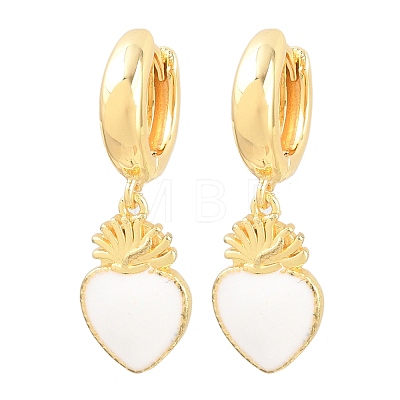 Valentine's Day Brass Hoop Earrings EJEW-Z164-11G-01-1