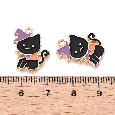 Halloween Theme Rack Plating Alloy Enamel Pendants ENAM-N056-361-1