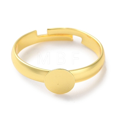 Rack Plating Adjustable Brass Ring Findings KK-F090-08G-01-1