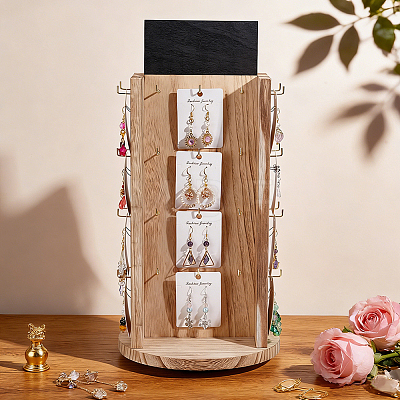 Wooden Earring Display Stand EDIS-WH0016-083B-1