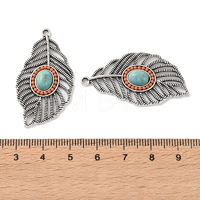 Bohemia Tibetan Style Alloy & Enamel & Synthetic Turquoise Pendants LS-FIND-T074-11AS-1