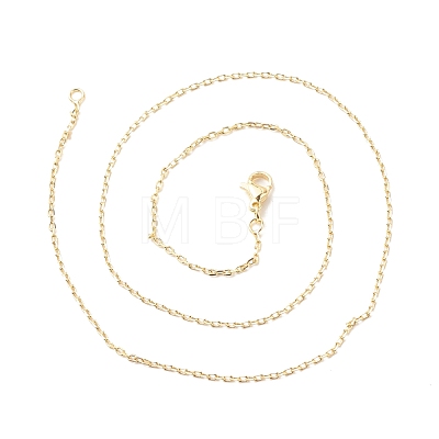 Brass Cable Chains Necklace for Women NJEW-P265-42G-1