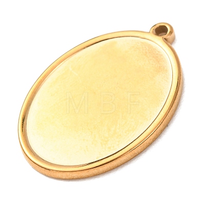 304 Stainless Steel Pendant Cabochon Settings STAS-Z204-04G-09-1