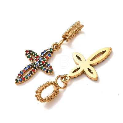 304 Stainless Steel Rhinestone Pendants RB-CBA5CCB-05F-G-1