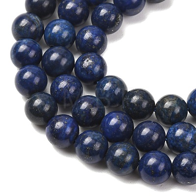 Round Dyed & Natural Lapis Lazuli Gemstone Bead Strands G-J333-05-8mm-1