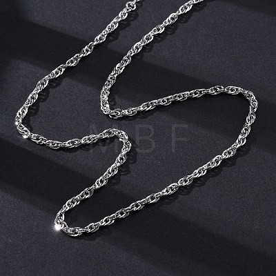 Brass Rope Chains Necklaces for Women NJEW-D302-62P-1