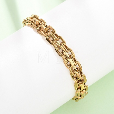 304 Stainless Steel Link Chain Bracelets BJEW-F529-14G-1