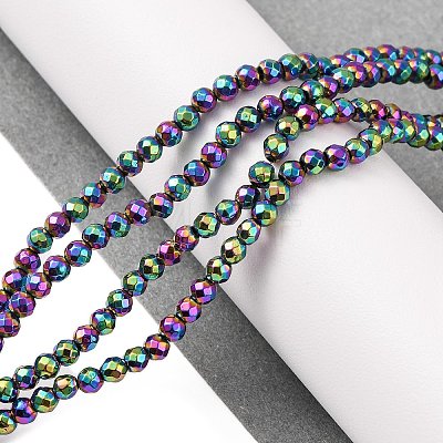 Electroplate Non-magnetic Synthetic Hematite Beads Strands G-J169B-3mm-05-1