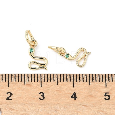 Brass Micro Pave Cubic Zirconia Pendants KK-D386-01G-1