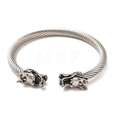 304 Stainless Steel Cuff Bangles BJEW-E094-19AS-1