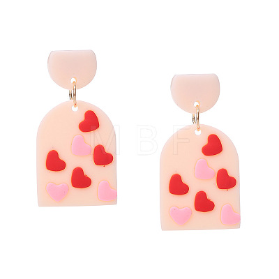 Polymer Clay Dangle Stud Earrings WGC24AA-04-1