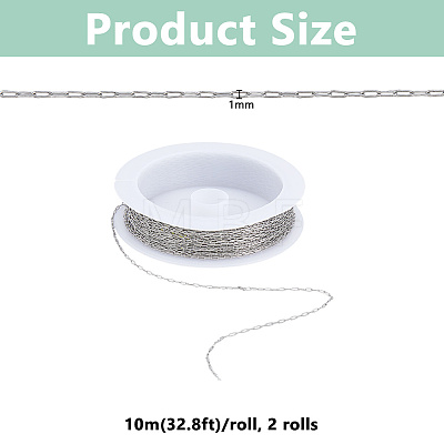 20M 304 Stainless Steel Paperclip Chains CHS-DC0001-06-1