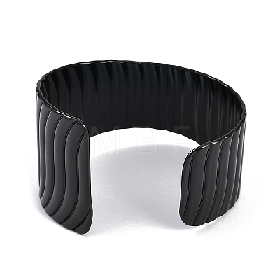 304 Stainless Steel Cuff Bangles for Women BJEW-Z077-04-1