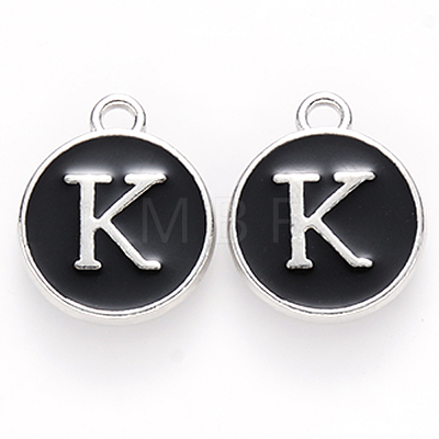 Platinum Plated Alloy Charms LS-ENAM-S118-02K-P-1