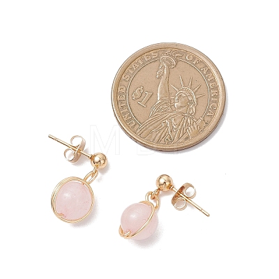 3 Pairs 304 Stainless Steel Natural Cultured Freshwater Pearl Round Earring Sets EJEW-JE06817-02-1