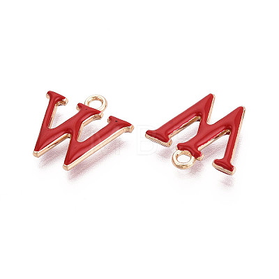 Rack Plating Alloy Enamel Pendants ENAM-T024-53W-G-1