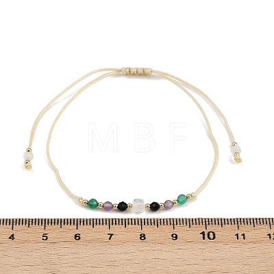 Natural stone constellation bracelet with 12 zodiac signs X-NR2952-2-1