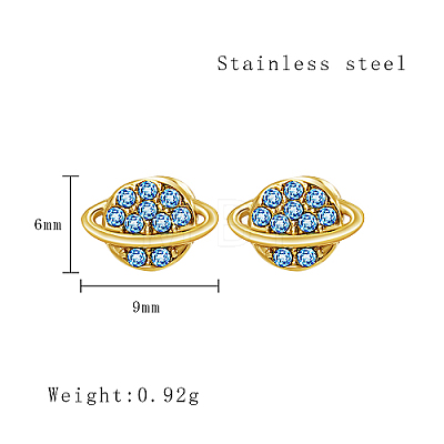 Planet Stainless Steel Stud Earrings HZ2130-01-1