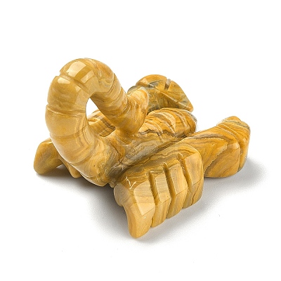 Natural Crazy Agate Carved Healing Scorpion Figurines DJEW-M008-01F-1