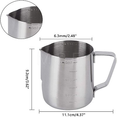 Stainless Steel Latte Art Graduated Cup AJEW-WH0096-42-1