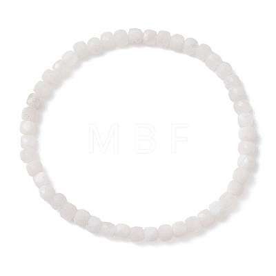 Natural Rainbow Moonstone Beaded Stretch Bracelets for Women BJEW-JB13335-04-1