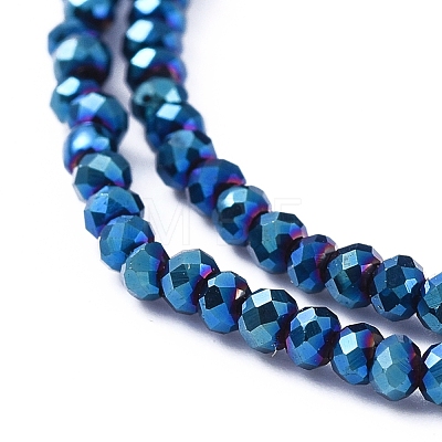 Electroplate Glass Beads Strands EGLA-F149-FP-05-1