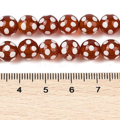 Tibetan Style dZi Beads Strands G-NH0018-E01-01-1