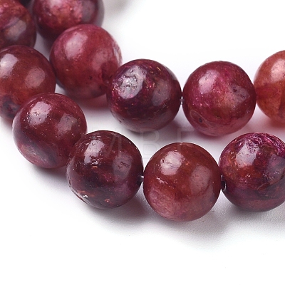 Natural Thulite Beads Strands G-D0006-C16-8mm-1