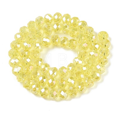 Electroplate Glass Beads Strands X-EGLA-A044-T8mm-B29-1