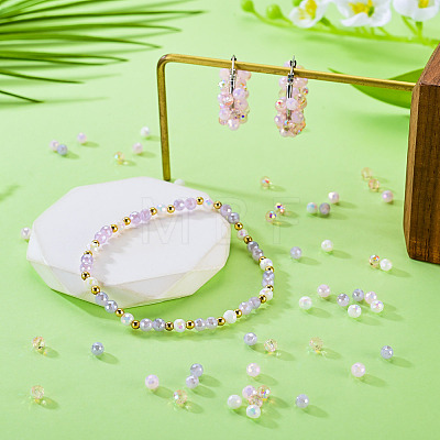 200Pcs 4 Colors Electroplate Glass Beads EGLA-TA0013-64-1