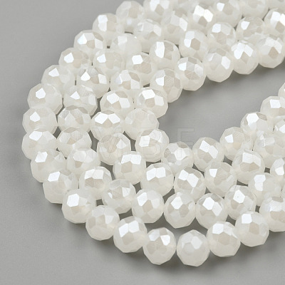 Electroplate Glass Beads Strands EGLA-A034-J6mm-A08-1