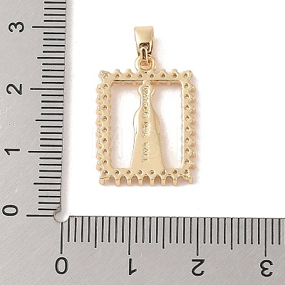 Brass Cubic Zirconia Pendants KK-Z050-01G-01-1