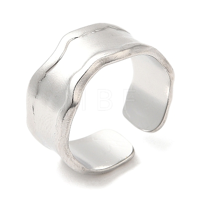 304 Stainless Steel Open Cuff Rings RJEW-K245-63P-1