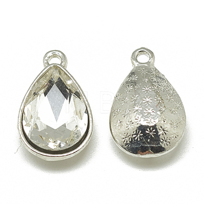 Alloy Glass Charms PALLOY-T028-7x10mm-01-1