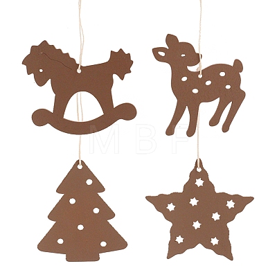 Christmas Theme Wood Pendant Decoration PW-WG1BE07-01-1