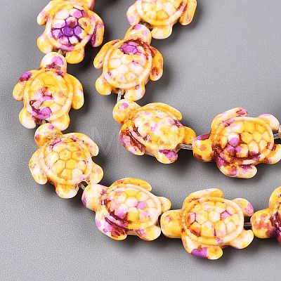 Synthetic Turquoise Dyed Beads Strands G-P507-05A-5-1