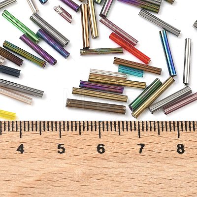 Glass Round Bugle Beads SEED-XCP0001-44-1