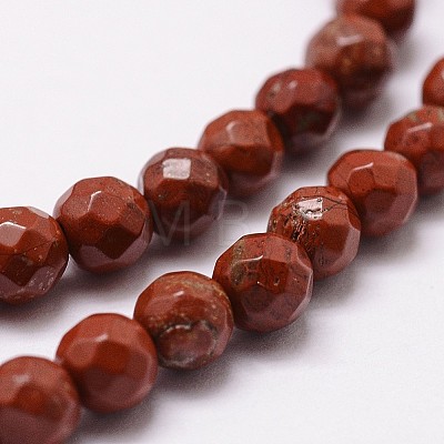 Natural Red Jasper Beads Strands X-G-D840-50-4mm-1