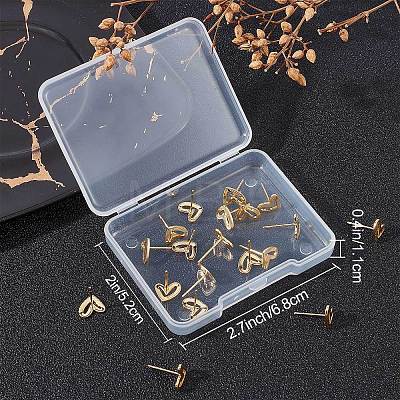 20Pcs Brass Stud Earrings KK-BBC0004-63-1