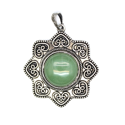 Natural Green Aventurine Pendants PW-WG111BD-01-1