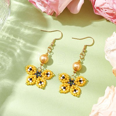 Glass Dangle Earrings EJEW-MZ00259-05-1