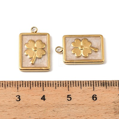 Saint Patrick's Day 304 Stainless Steel Enamel Pendants STAS-I371-15G-02-1