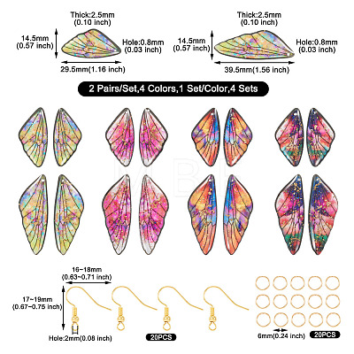 DIY Butterfly Earring Making Kit DIY-TA0005-06-1