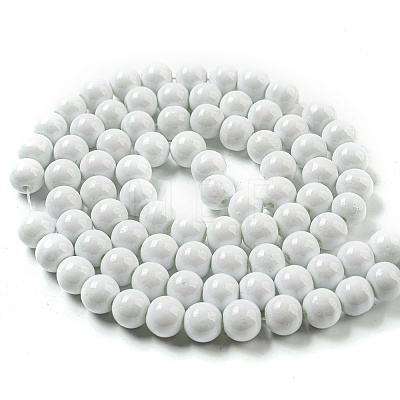 Painted Glass Bead Strands DGLA-S071-8mm-01-1