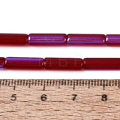Electroplate Transparent Glass Beads Strands EGLA-Q132-02A-E03-1