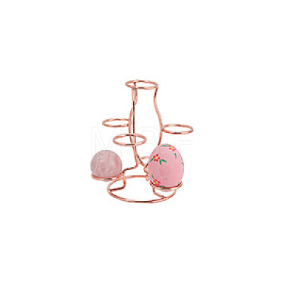 7-Slot Iron Easter Egg Display Stands ODIS-WH0058-21A-RG-1