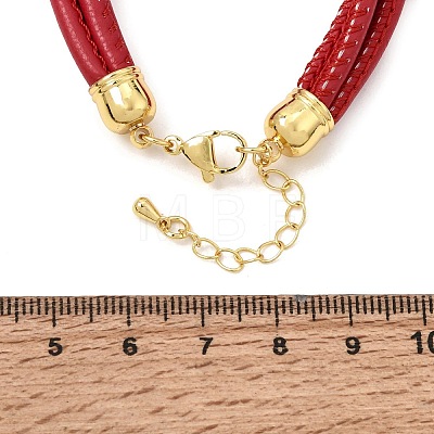 Microfiber Leather Multi-strand Cord Bracelets Makings FB-CBA983F-01G-11-1