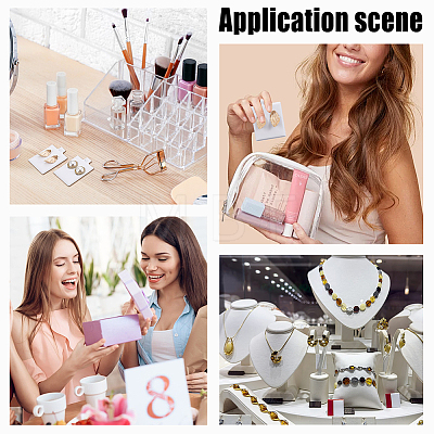 PVC Earring Organizer Display Stands for Jewelry Display Rack EDIS-WH0011-06D-1
