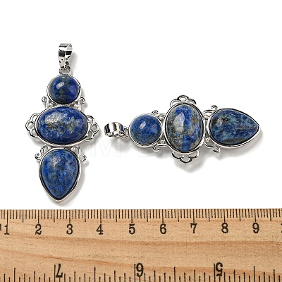 Natural Dyed Lapis Lazuli Pendants G-Q158-04D-1